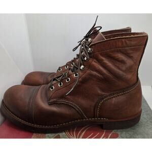 RED WING SHOES 8111 Iron Ranger Boots Amber Harness Leather Sz Mens 11 D